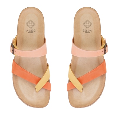 Kadın Turuncu Nubuk Deri Terlik