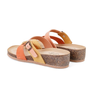 Kadın Turuncu Nubuk Deri Terlik