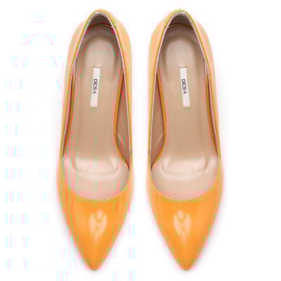 Kadın Turuncu Rugan Klasik Ayakkabı