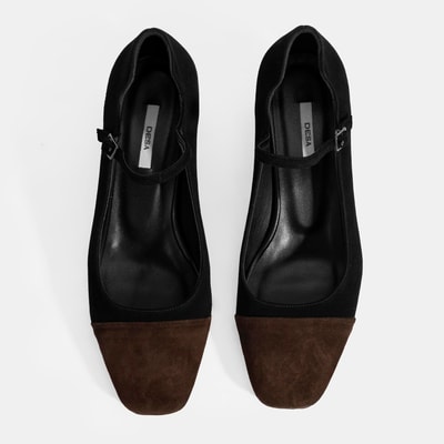 Kadın Vizon Ayarlanabilir Tokalı Süet Topuklu Ayakkabı