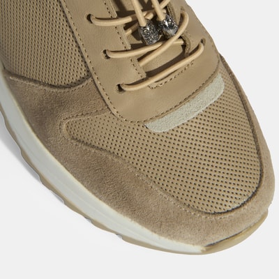 Kadın Vizon Bağcıklı Deri Detaylı Spor Ayakkabı