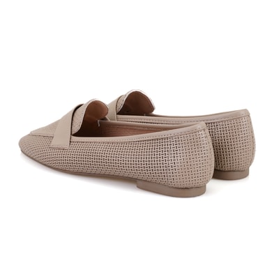 Kadın Vizon Deri Loafer