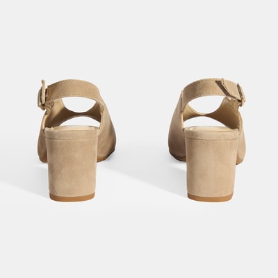 Kadın Vizon DesaComfort Toka Detaylı Slingback Topuklu Günlük Ayakkabı