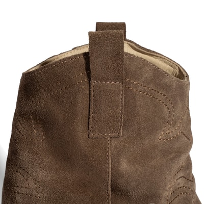 Kadın Vizon İşleme Detaylı Kalın Topuklu Bot