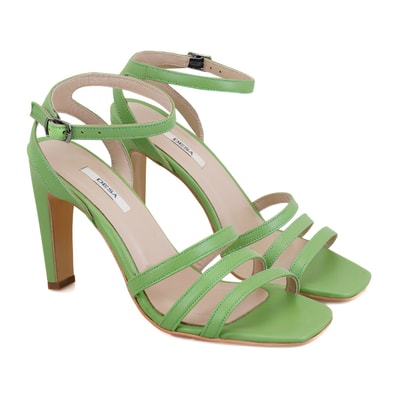 Kadın Yeşil Deri Abiye Sandalet
