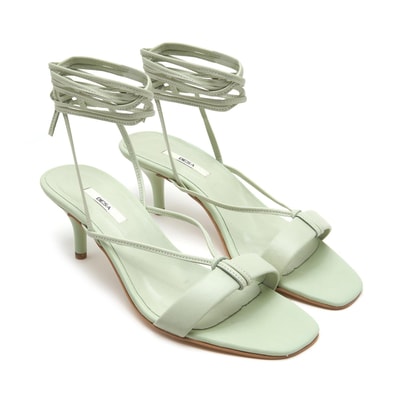 Kadın Yeşil Deri Sandalet