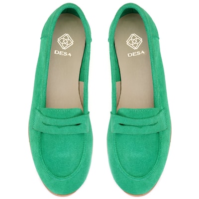 Kadın Yeşil Günlük Süet Deri Ayakkabı