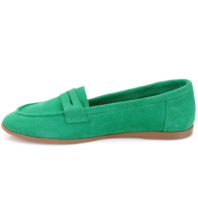 Kadın Yeşil Günlük Süet Deri Ayakkabı
