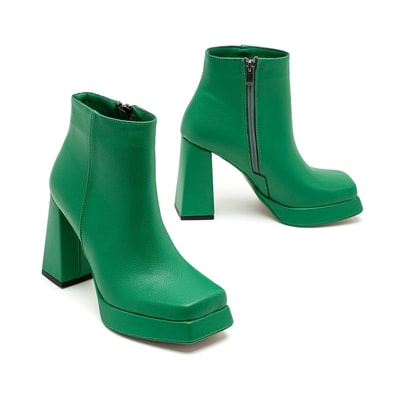 Kadın Yeşil Platform Topuklu Bot