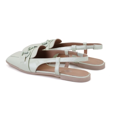 Kadın Yeşil Rugan Deri Babet