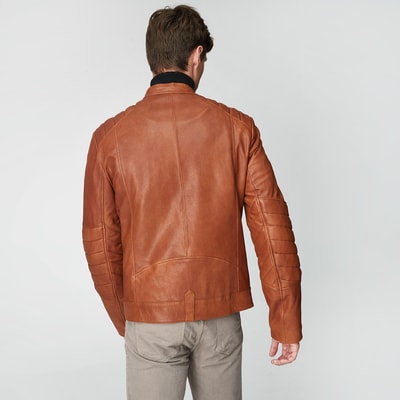 Kahve Colombano Erkek Deri Mont