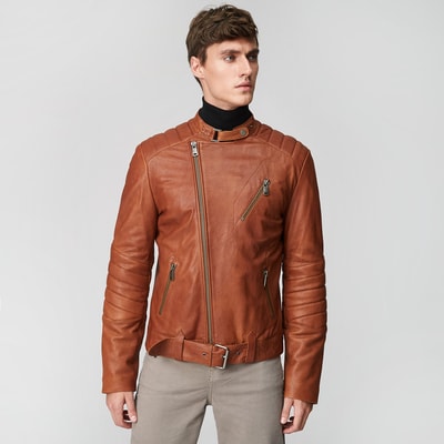 Kahve Colombano Erkek Deri Mont