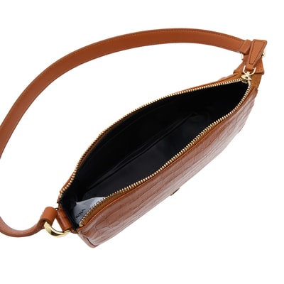 Kahve Dativ Kadın Deri Omuz Askılı Çanta