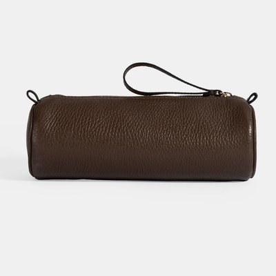 Kahve Deri Kalemlik/Tıraş/Makyaj Çantası