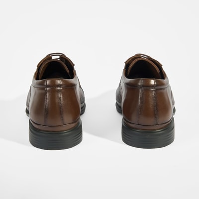 Kahve Erkek Bağcıklı Deri Klasik Ayakkabı