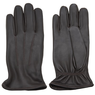 Kahve Erkek Lastikli Deri Eldiven