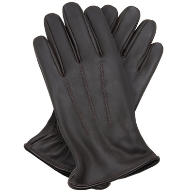 Kahve Erkek Lastikli Deri Eldiven