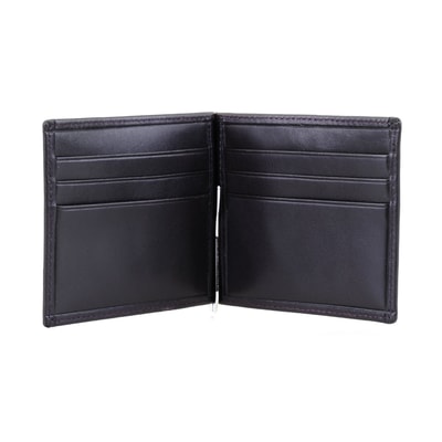 Kahve Erkek Para Klipsli Deri Cüzdan / Kartlık