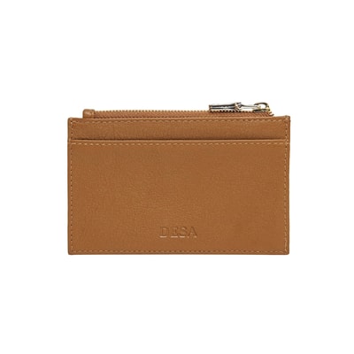 Kahve Fermuarlı Deri Kartlık