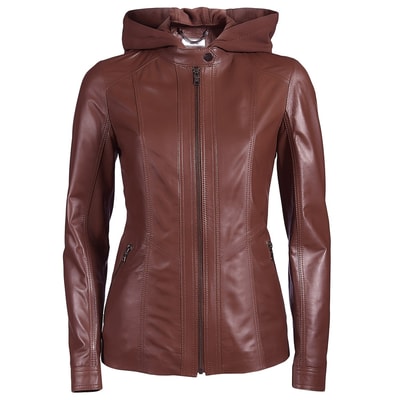 Kahve Fianna Kadın Deri Mont