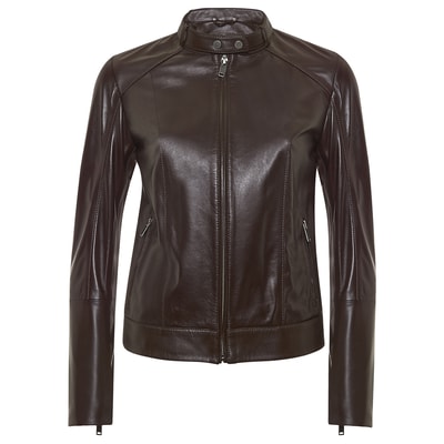 Kahve Gema Kadın Deri Ceket