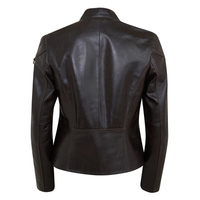 Kahve Kadın Deri Ceket