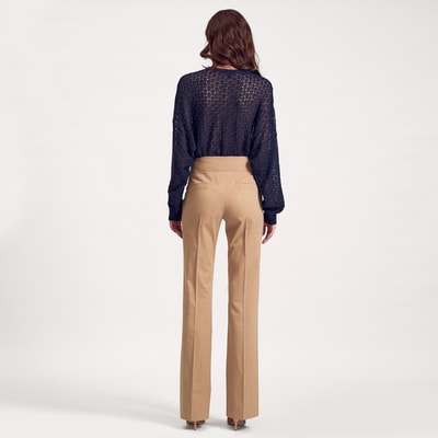 Kahve Kadın Dokuma Pantolon