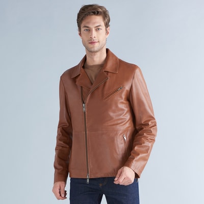 Kahve Luca Erkek Deri Mont