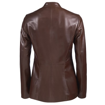 Kahve Marya Kadın Deri Ceket