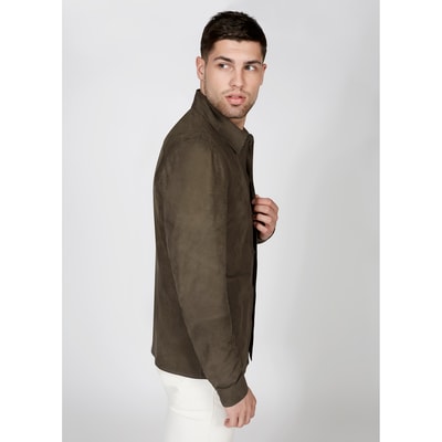 Kahve Meteja Erkek Süet Gömlek