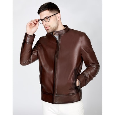 Kahve Moor Erkek Deri Ceket
