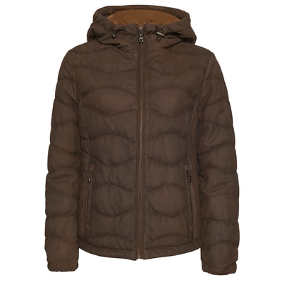 Kahve Nieve Kadın Nubuk Şişme Mont