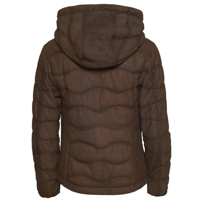 Kahve Nieve Kadın Nubuk Şişme Mont