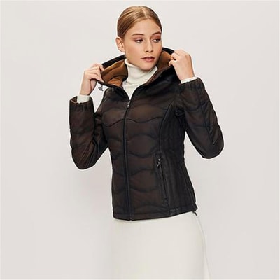 Kahve Nieve Kadın Nubuk Şişme Mont