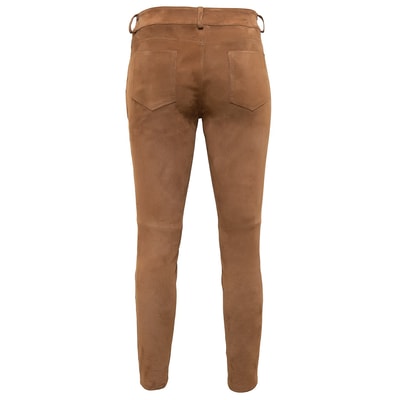 Kahve Roisin Kadın Stretch Deri Pantolon
