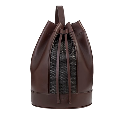 Kahve Thomas Kadın Örgü Deri Çanta