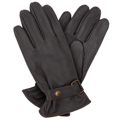 Kahve Tokalı Erkek Deri Eldiven