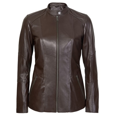 Kahve Zaira Kadın Deri Ceket