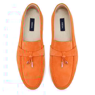 Kaitlin Turuncu Erkek Süet Deri Loafer