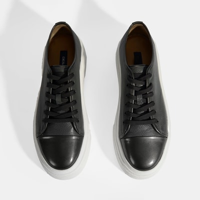 Kalinda Koyu Gri Erkek Deri Bağcıklı Günlük Ayakkabı