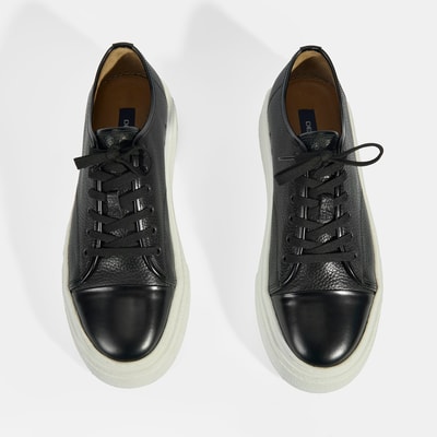 Kalinda Siyah Erkek Deri Bağcıklı Günlük Ayakkabı