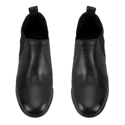 Kayley Siyah Kadın DesaComfort Lastikli Deri Chelsea Bot