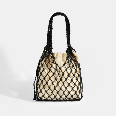 KEDV Mimozalı Deri Örgü Çanta