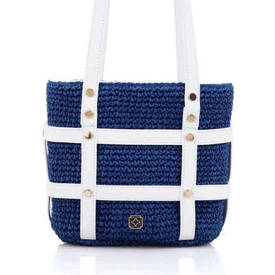 Kenyon Lacivert Kadın Hasır Omuz Çantası