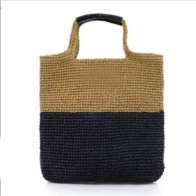 Kevin Siyah Kadın Hasır Omuz Çantası