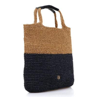 Kevin Siyah Kadın Hasır Omuz Çantası