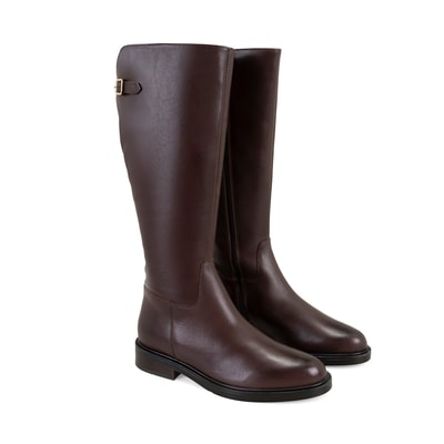 Kiar Koyu Kahve Kadın Deri Çizme