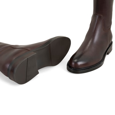 Kiar Koyu Kahve Kadın Deri Çizme