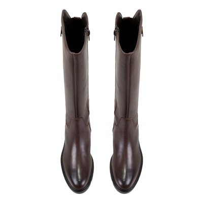 Kiar Koyu Kahve Kadın Deri Çizme