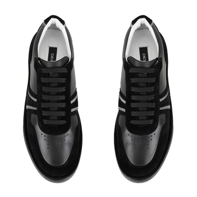 Kirk Siyah Erkek Deri Spor Ayakkabı